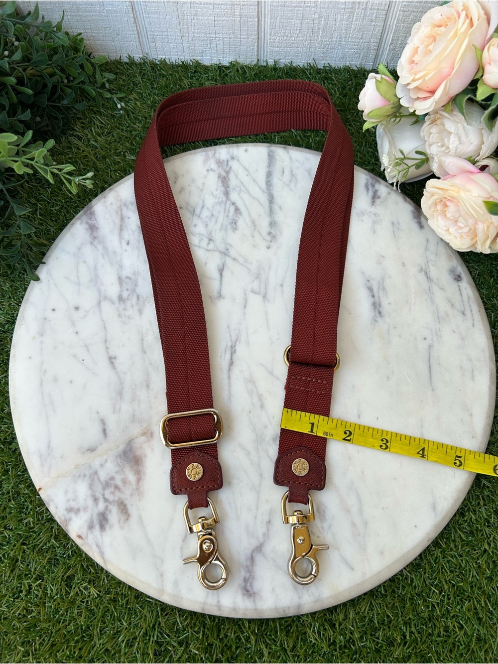MZ Wallace Adjustable Rust Red Crossbody Strap with Gold Hardware, gently used - Picture 12 of 15